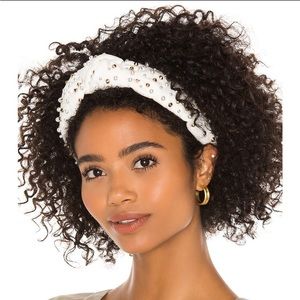 RARE Lele Sadoughi White Pearl Embellished Headband
